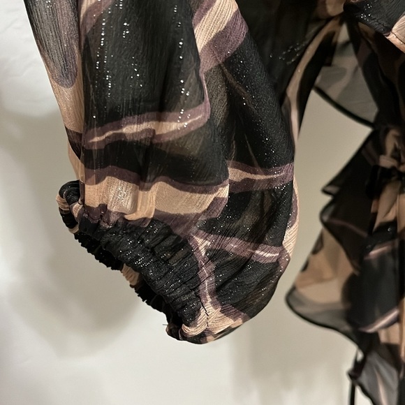 TED BAKER London Jasmyna Woven V-Neck 3/4 Blouson - Size 2 - Picture 5 of 16